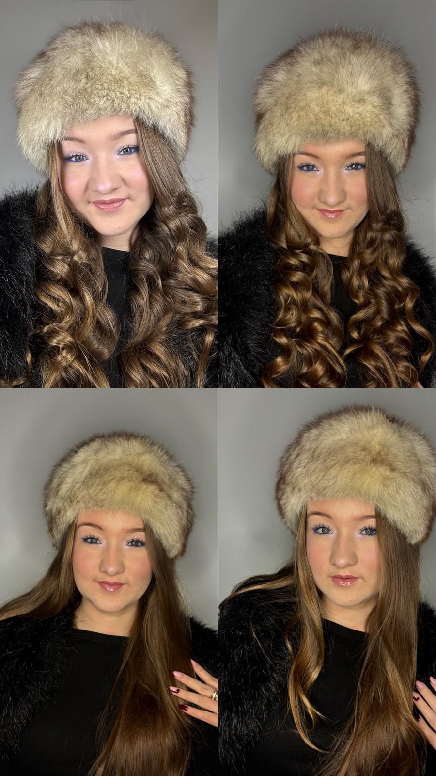 Zdjęcia uczennicy z czapką na głowie