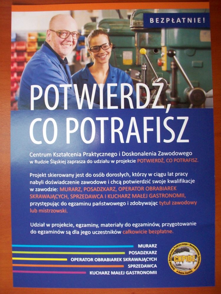 Potwierdź, co potrafisz - Ulotka promocyjna